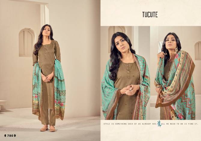 Karma Tucute Series 777 Series Latest Fancy Designer Printed Mix Fabric Salwar Suit Collection